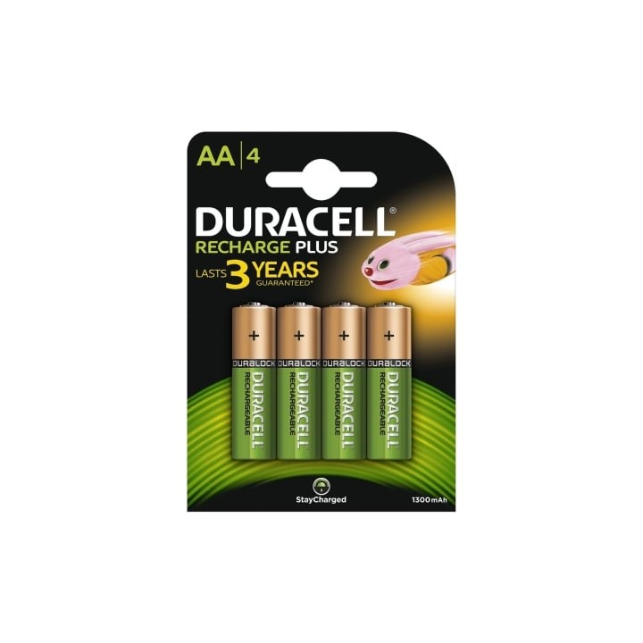 Pack de 4 Pilas AA Duracell HR6-B/ 1.2V/ Recargables