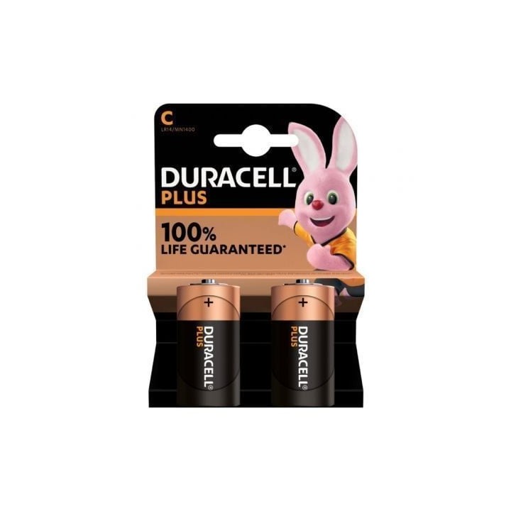 Pack de 2 Pilas C Duracell LR14/ 1.5V/ Alcalinas