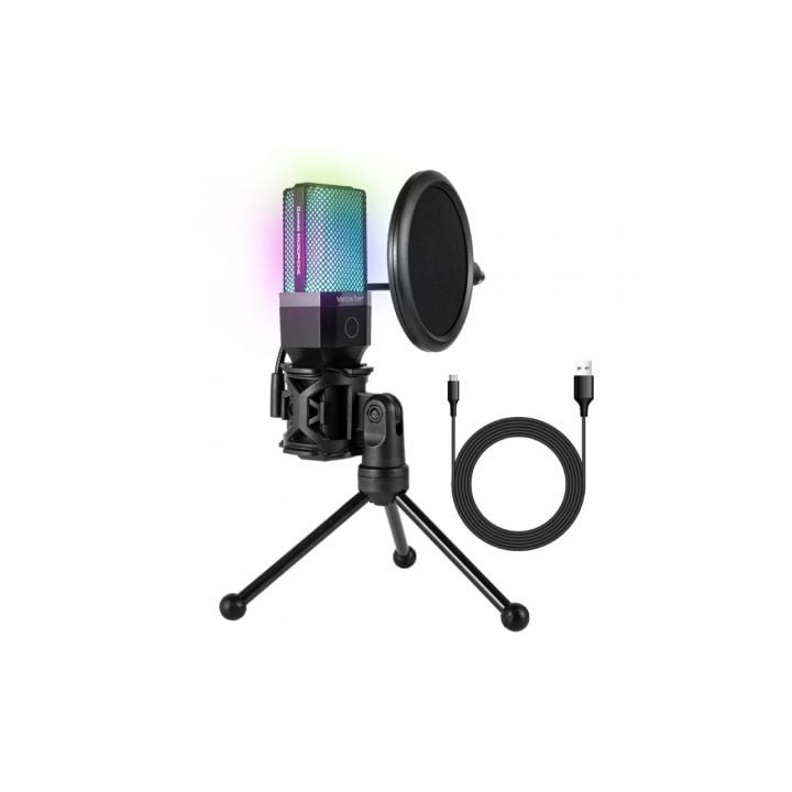 Micrófono Woxter Mic Studio 65 RGB/ USB 2.0