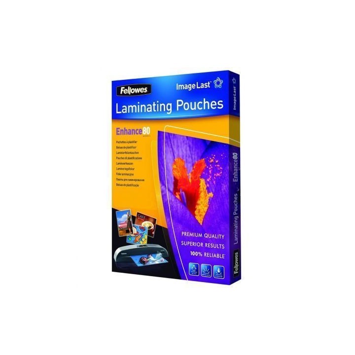 Fundas para Plastificar Fellowes 5306114/ A4/ 80 Micras/ 100 unidades