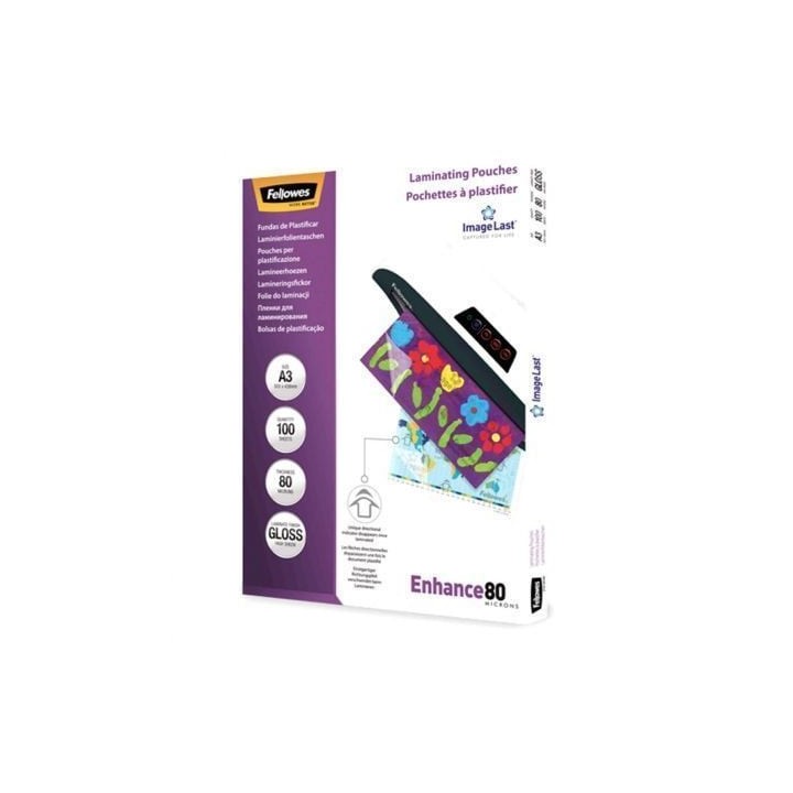 Fundas para Plastificar Fellowes 5306207/ A3/ 80 Micras/ 100 unidades