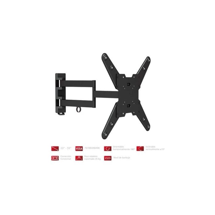 Soporte de Pared Orientable/ Inclinable Fonestar STV-683N para TV de 23-55"/ hasta 35kg