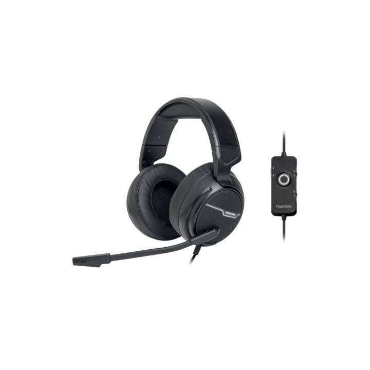 Auriculares Gaming con Micrófono Fonestar WIN-U/ USB/ Negros