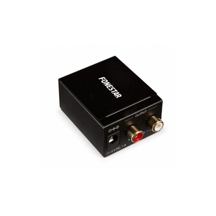 Convertidor de Audio Fonestar FO-37DA/ Entrada Toslink y RCA/ Salida 2x RCA