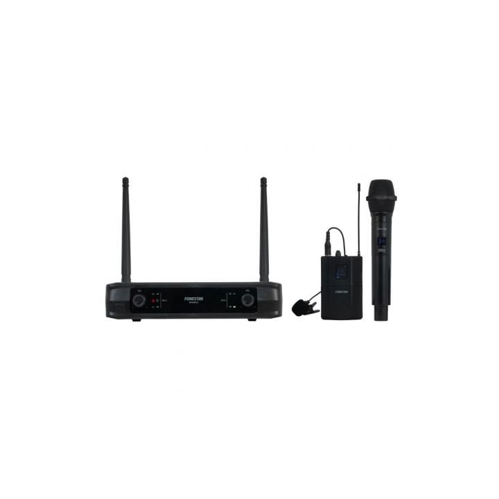 Micrófono Inalámbrico Doble Mano y Petaca UHF Fonestar SONAIR-2MP/ Incluye Receptor