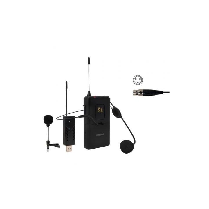 Micrófono de cabeza y solapa UHF Fonestar WI-MIC
