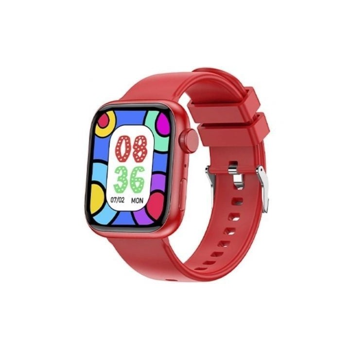 Smartwatch Forever IGo Watch 3 JW-500/ Notificaciones/ Frecuencia Cardíaca/ Rojo