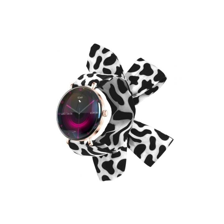 Forever Smartwatch Lucca SB-370/ Notificaciones/ Frecuencia Cardiaca/ Oro Rosa/ Incluye Correa Moteada