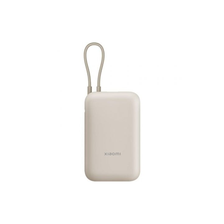 Powerbank 10000mAh Xiaomi Power Bank Integrated Cable/ 22.5W/ Beige/ Incluye Cable USB Tipo-C
