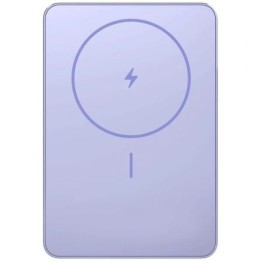 Powerbank 5000mAh Xiaomi Super Slim Magnetic Power Bank 5000/ Wireless/ Púrpura/ Incluye Cable USB Tipo-C