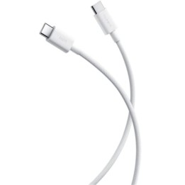 Cable USB 2.0 Tipo-C 3A Xiaomi Braided/ USB Tipo-C Macho - USB Tipo-C Macho/ Hasta 60W/ 480Mbps/ 1m/ Blanco