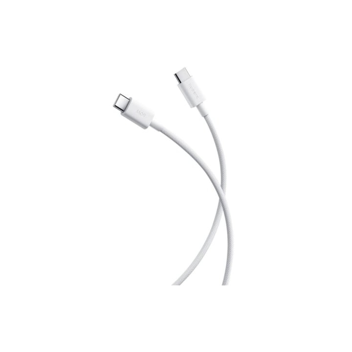 Cable USB 2.0 Tipo-C 3A Xiaomi Braided/ USB Tipo-C Macho - USB Tipo-C Macho/ Hasta 60W/ 480Mbps/ 1m/ Blanco