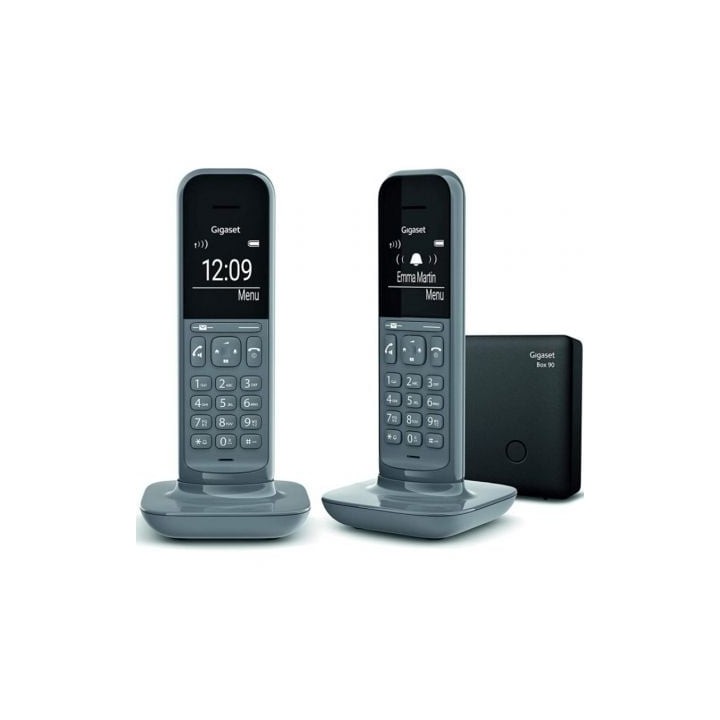 Teléfono Inalámbrico Gigaset CL390/ Pack DUO/ Gris