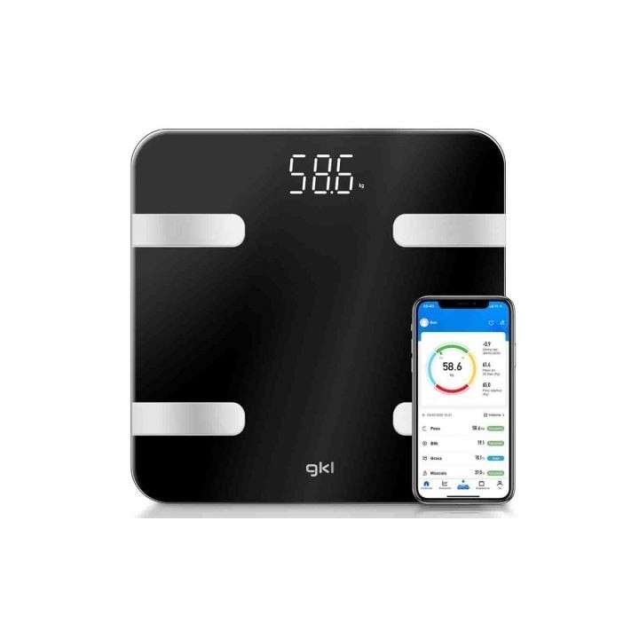 Báscula de Baño GKL Fitblue 300 Black/ Hasta 180kg