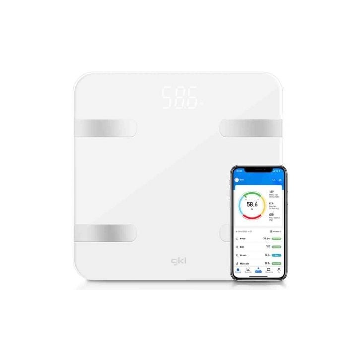 Báscula de Baño GKL Fitblue 300 White/ Hasta 180kg