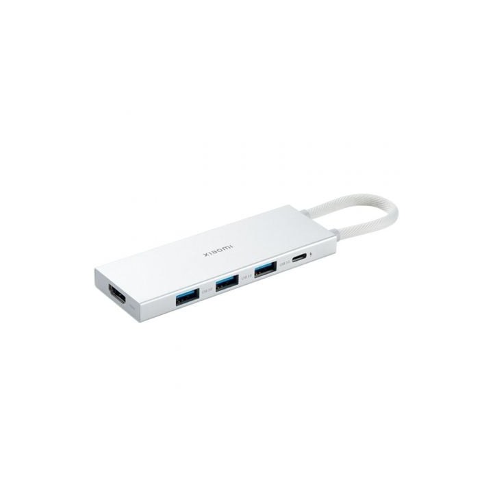 Docking USB 3.0 Tipo-C Xiaomi 5 en 1/ 3xUSB/ 1xUSB Tipo-C PD/ 1xHDMI/ Blanco