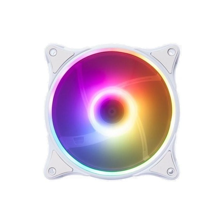 Ventilador Hiditec N18 ARGB/ 12cm/ Blanco