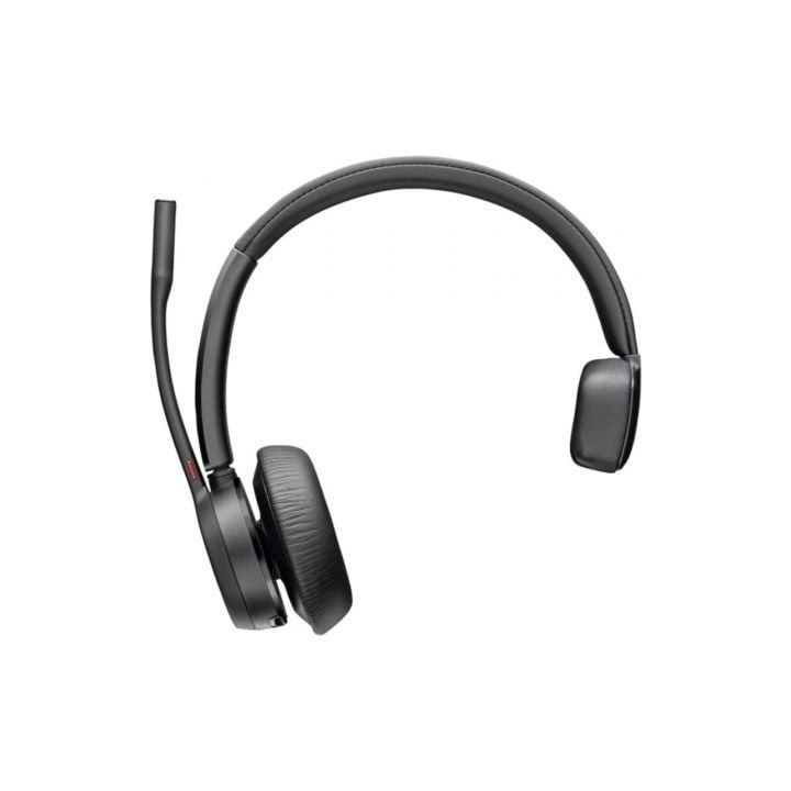 Auricular Inalámbrico Poly Voyager 4310 para Microsoft Teams + Adaptador BT700 + Base de Carga/ con Micrófono/ Bluetooth/ Negro
