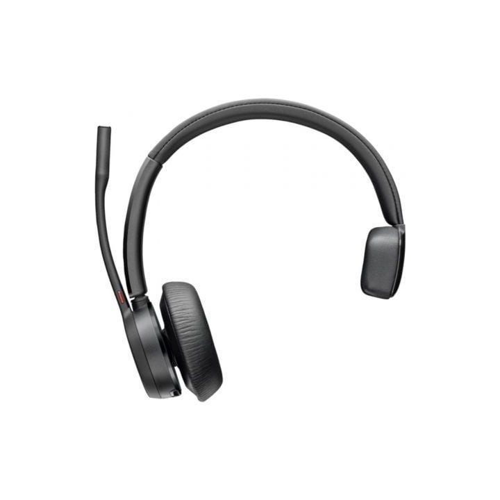 Auricular Inalámbrico Poly Voyager 4310 + Adaptador BT700 + Base de Carga/ con Micrófono/ Bluetooth/ Negro