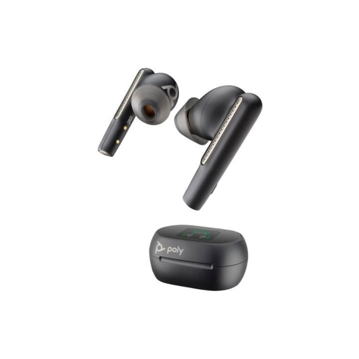 Auriculares Bluetooth Poly Voyager Free 60+ UC M con estuche de carga + Adaptador BT700/ Autonomía 10h/ Negros