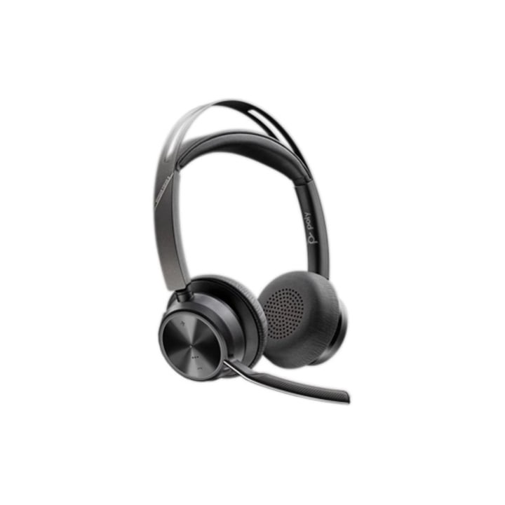 Auriculares Inalámbricos PolyVoyager Focus 2 USB-C-C + Adaptador USB-C/A/ con Micrófono/ Bluetooth/ Negros