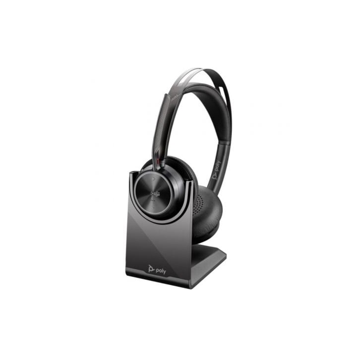 Auriculares Inalámbricos Poly Voyager Focus 2 Microsoft Teams + Adaptador USB-C-A + Soporte de Carga/ con Micrófono/ Bluetooth/