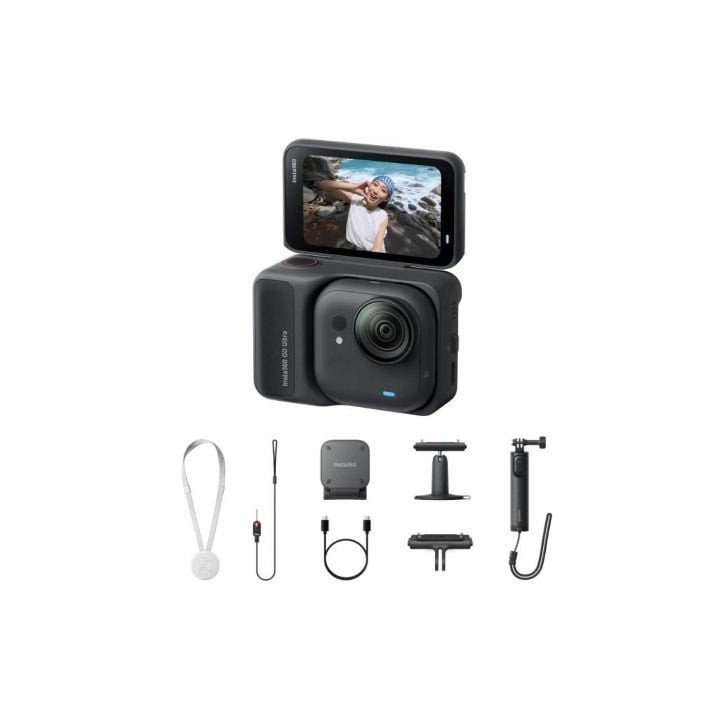 Cámara Digital Deportiva Insta360 GO Ultra Pack Creador/ 4K/ Ángulo de visión 360º/ Negra
