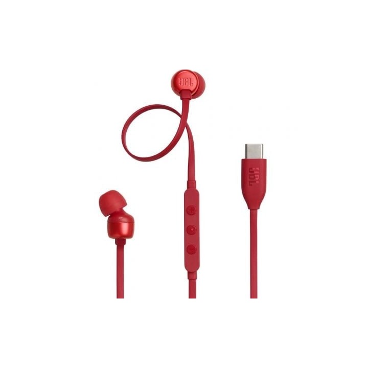 Auriculares Intrauditivos JBL Tune 310C/ con Micrófono/ Rojos