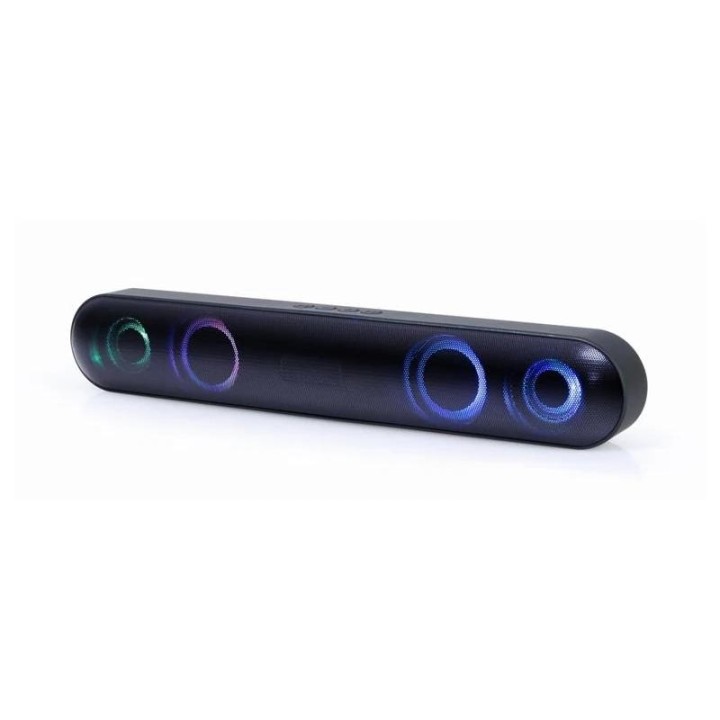 GEMBIRD Barra sonido Bluetooth luz led negra