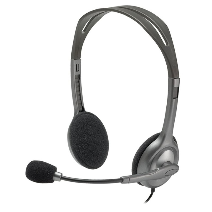 Auriculares Logitech H110/ con Micrófono/ Jack 3.5/ Plateados