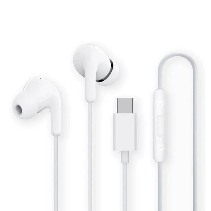 Auriculares Intrauditivos Xiaomi Earphones Tipo-C/ con Micrófono/ USB Tipo-C/ Blancos