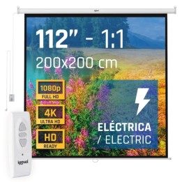 iggual Pantalla eléctrica 1:1 112" 200x200 cm