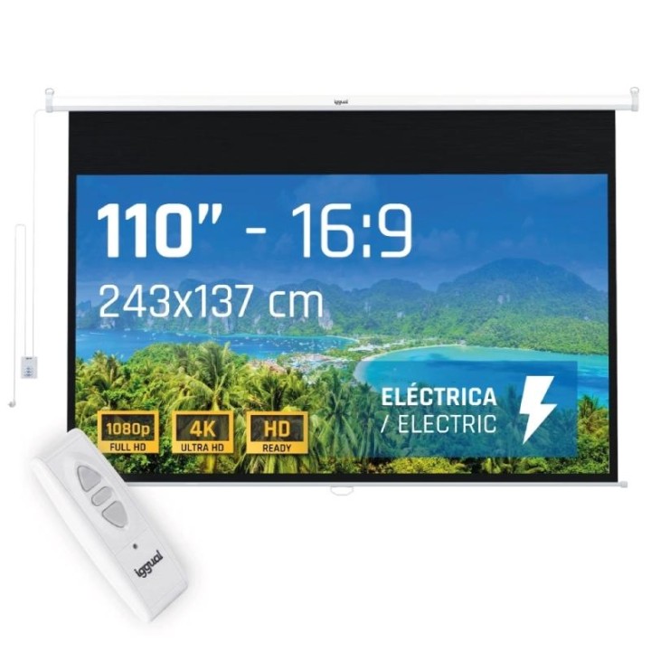 iggual Pantalla eléctrica 16:9 110" 243x137 cm