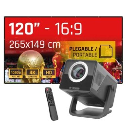 iggual Pack proyector 4K + lona proyección120"