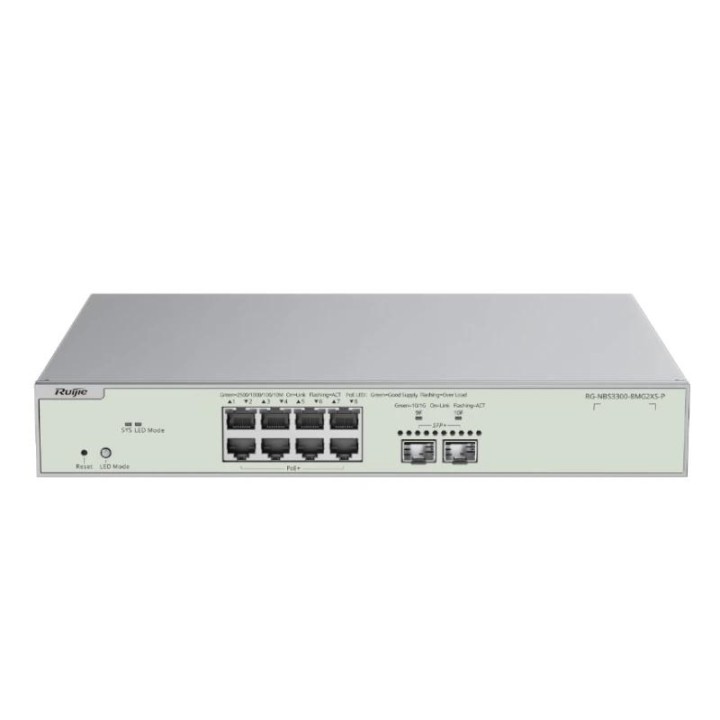 Reyee NBS3300-8MG2XS-P L2 8xmG PoE 2xSFP+ 240W