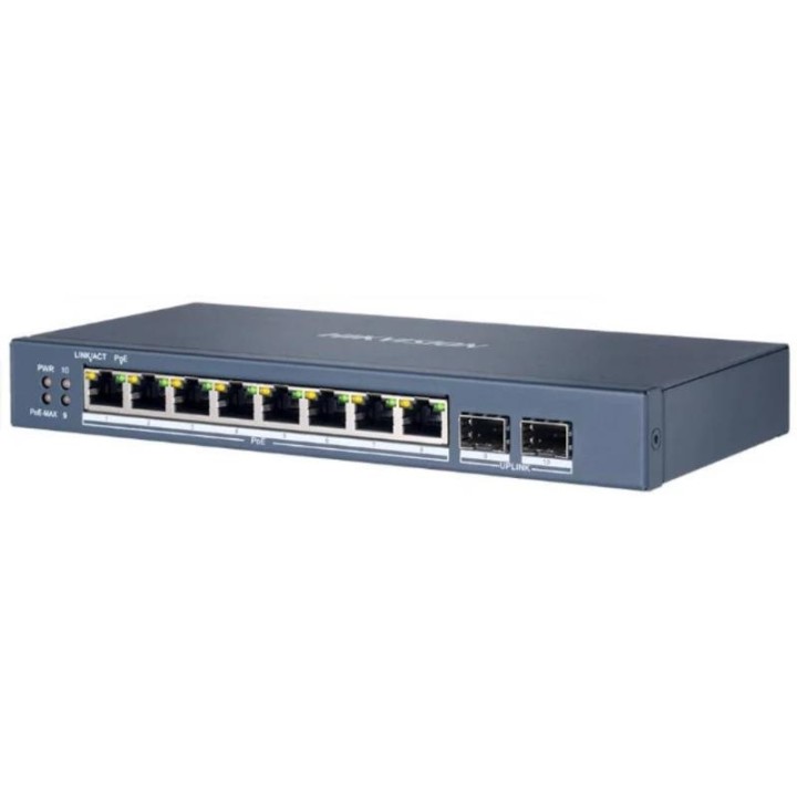 Hikvision DS-3E1510P-EI/M (B) Switch 8xGb PoE 2xGb