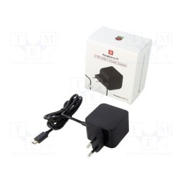 Alimentador preta 1,2m 100÷240VAC 5A Sai: USB C 5,1VDC 27W