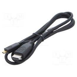 Cabo de conexão preta 1m HDMI ficha,micro HDMI ficha