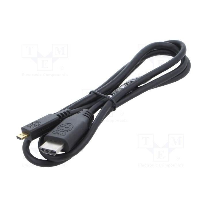 Cabo de conexão preta 1m HDMI ficha,micro HDMI ficha