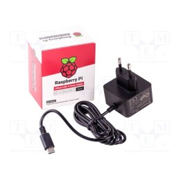 Alimentador preta 1,5m 100÷240VAC 3A Sai: USB C 5,1VDC 15W