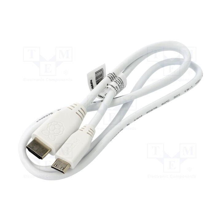 Cabo de conexão branca 1m HDMI ficha,mini HDMI ficha