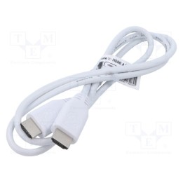 Cabo de conexão branca 1m HDMI ficha,em ambos os lados