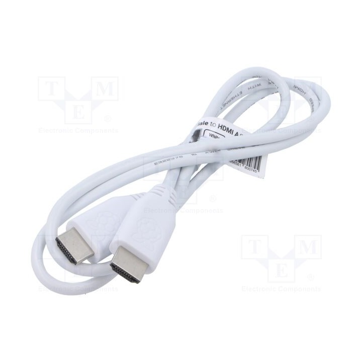 Cabo de conexão branca 1m HDMI ficha,em ambos os lados