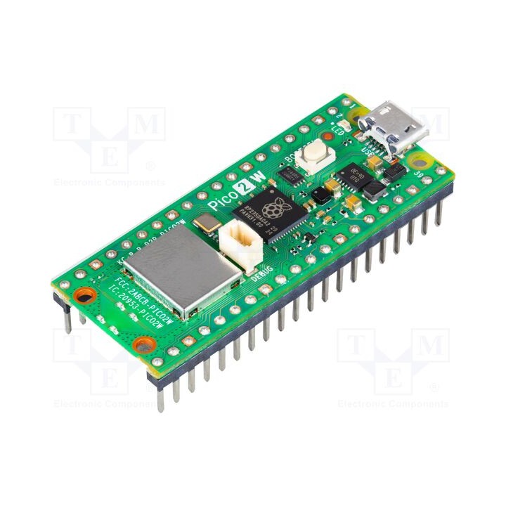 Acessórios: disco prototípico Raspberry Pi PICO 2 WH 2,4GHz