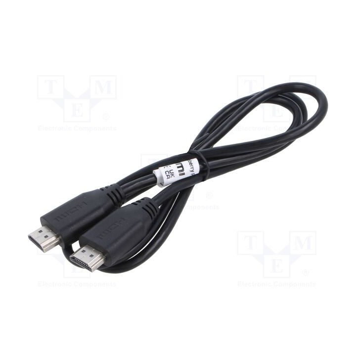 Cabo de conexão preta 1m HDMI ficha,em ambos os lados
