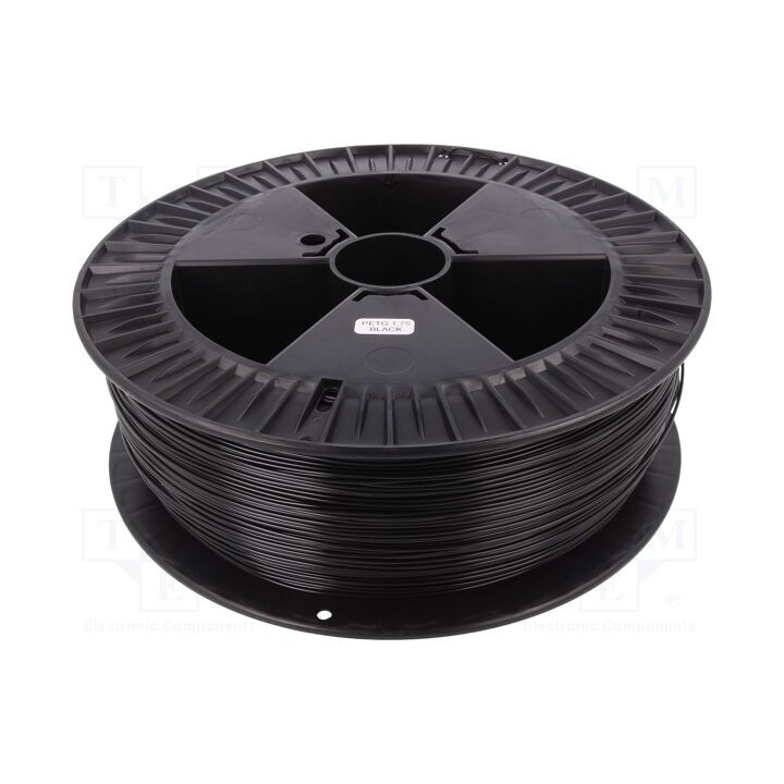 Filamento: PET-G Ø: 1,75mm preta 220÷250°C 2kg