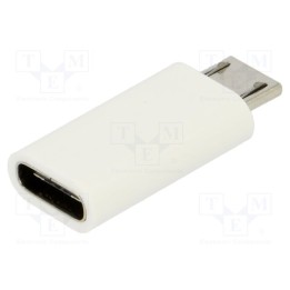 Adaptador branca USB B micro ficha,USB C tomada
