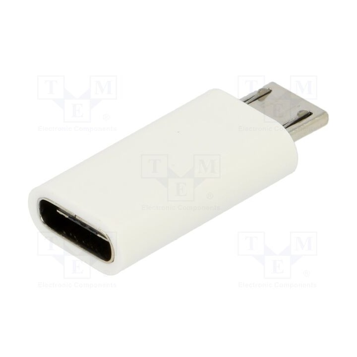 Adaptador branca USB B micro ficha,USB C tomada