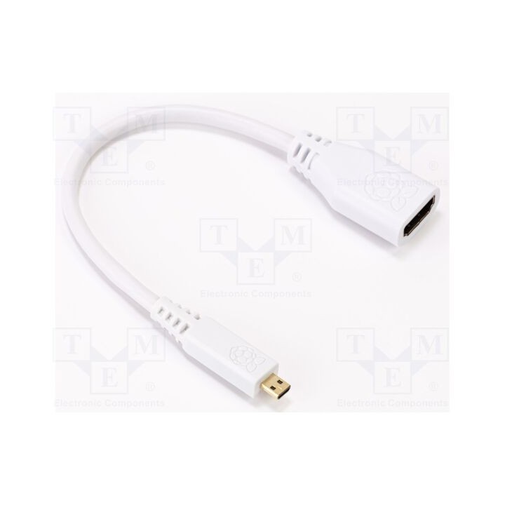 Cabo de conexão branca 235mm Tomada HDMI,micro HDMI ficha