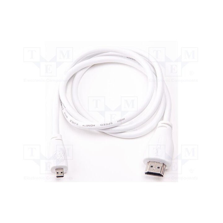 Cabo de conexão branca 1m HDMI ficha,micro HDMI ficha